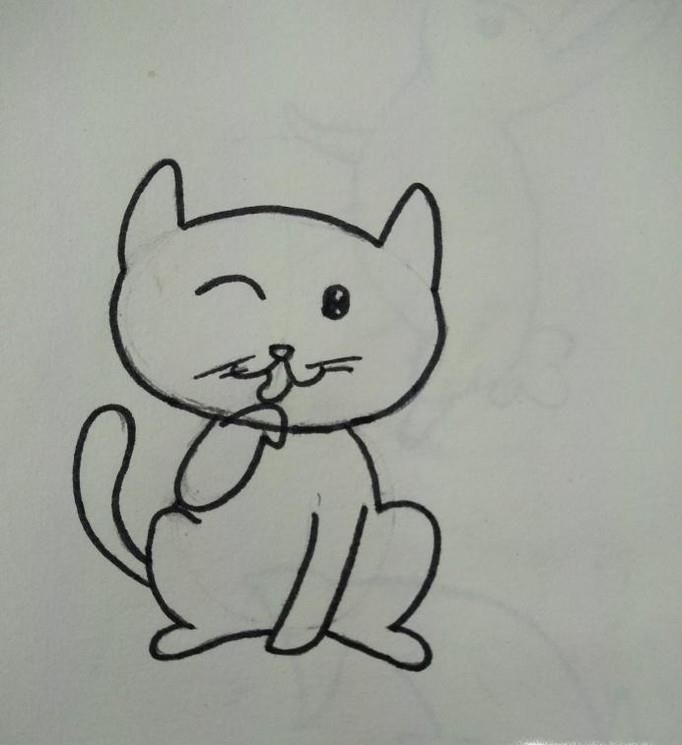 简笔画猫猫的画法
