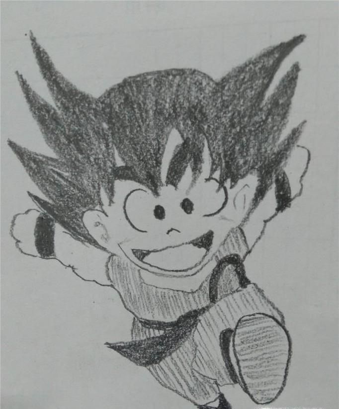 七龙珠孙悟空素描教程
