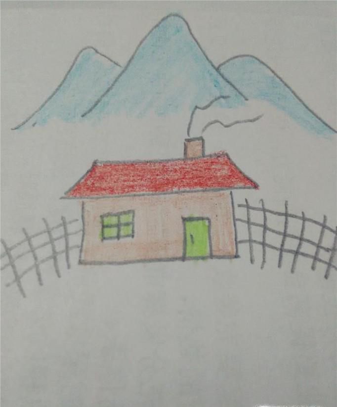家乡小屋的简单画法