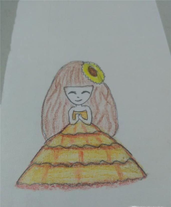 怎么画花花姑娘?
