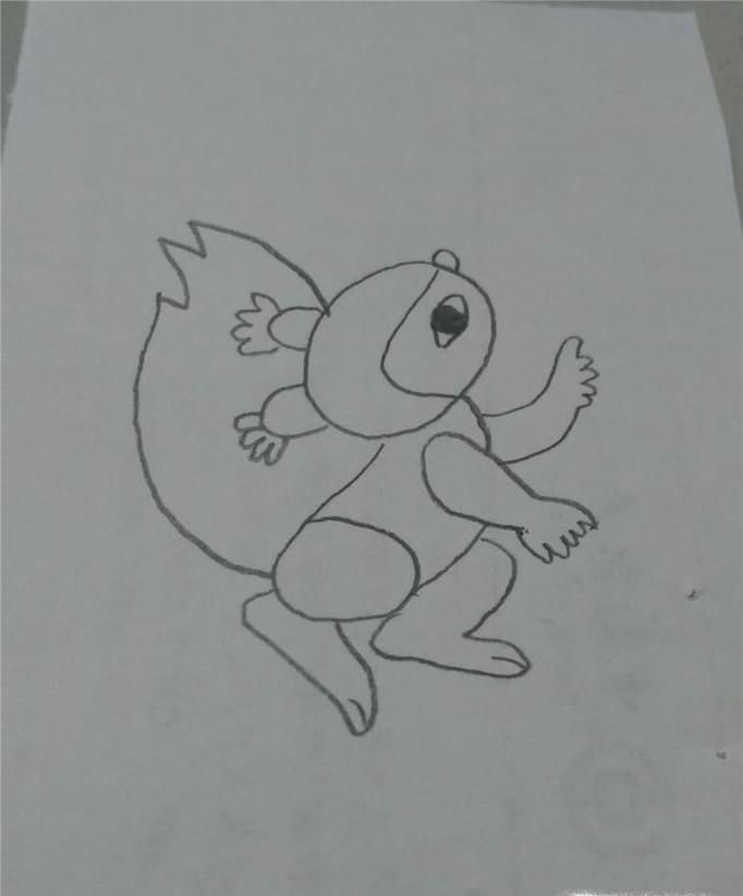 简笔画(17)——用数字06画可爱的小松鼠