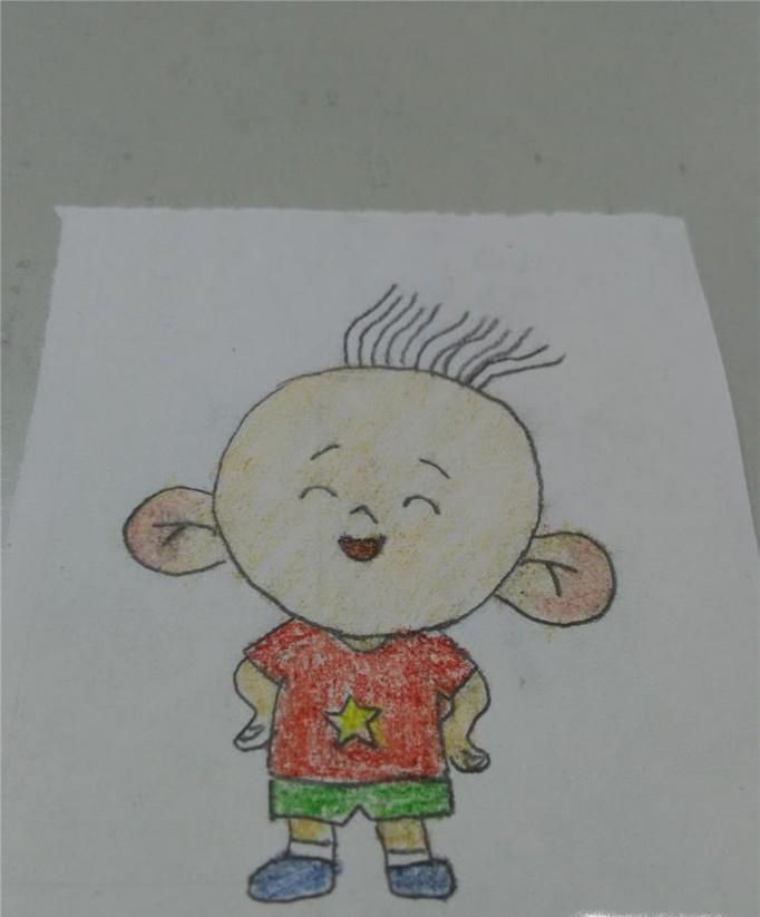 卡通人物彩铅画教程
