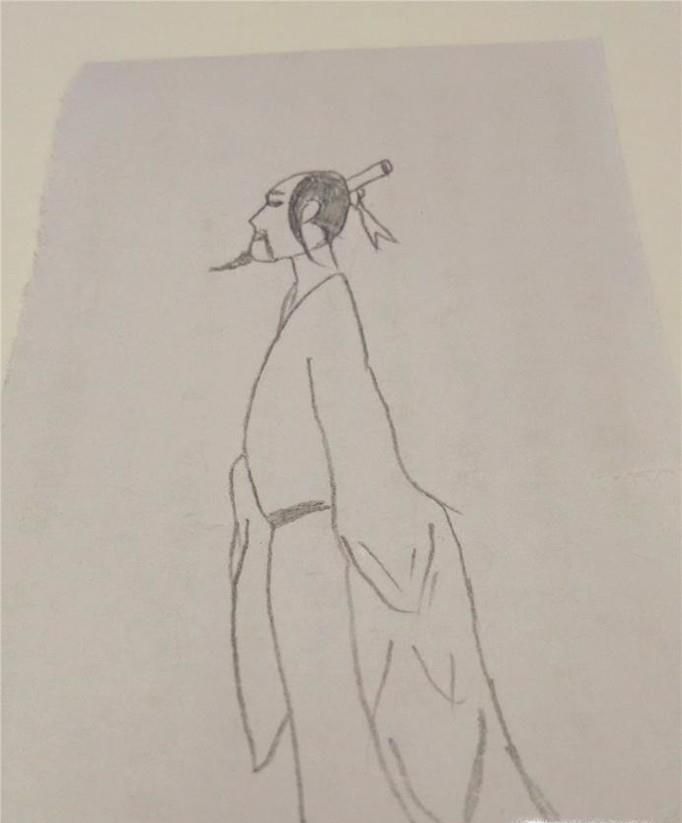 简笔画屈原是怎么画的