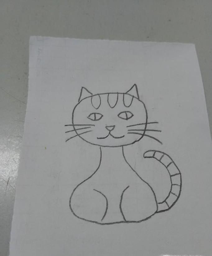 简笔可爱小猫画法