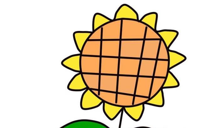 怎样教孩子画画-向日葵