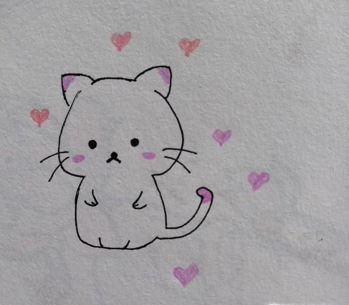 萌萌哒的小猫咪怎么画