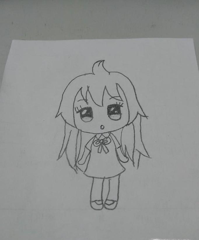 铅笔画萌少女入门教程