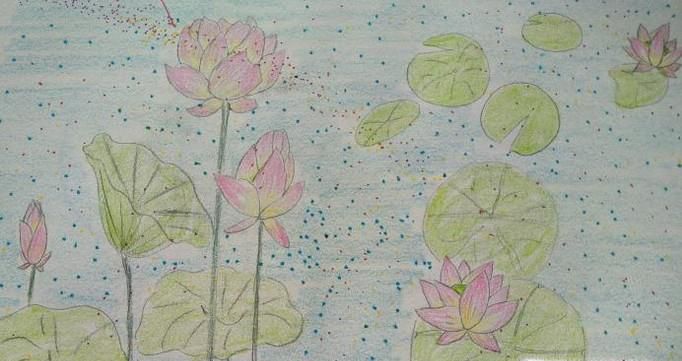 满塘莲花塘怎么画