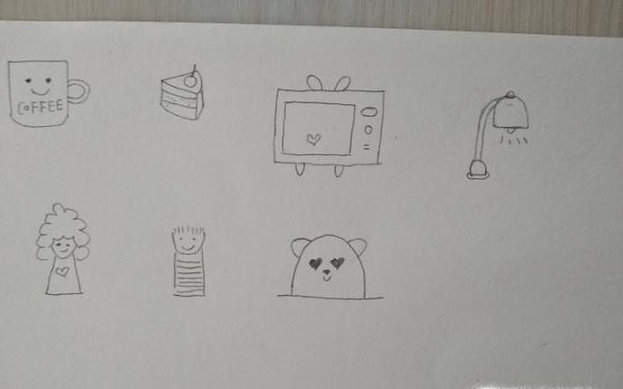 如何画手帐素材简笔画