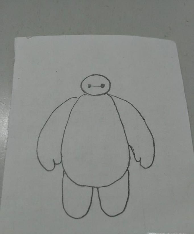简笔画大白的画法