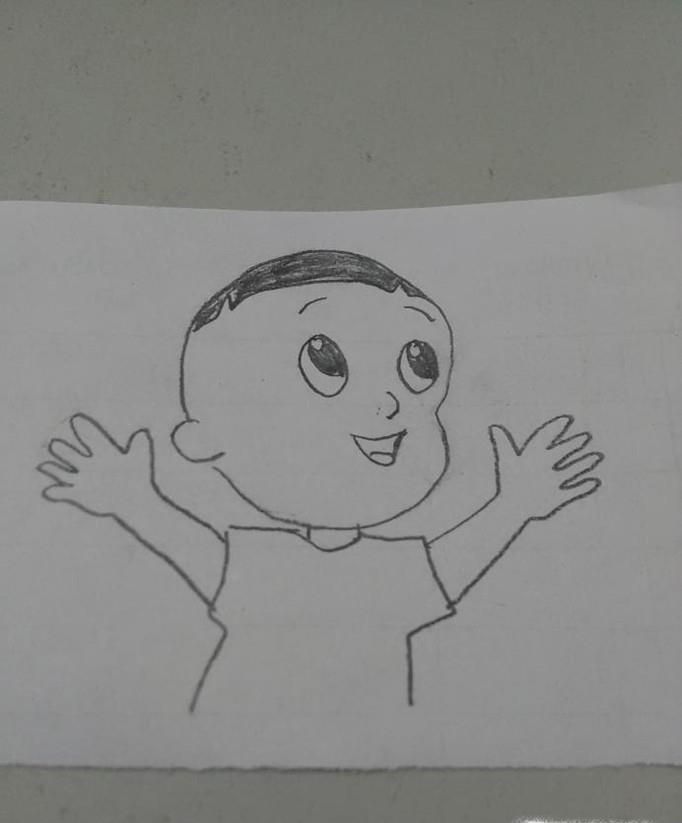 简笔画大头儿子是怎么画的