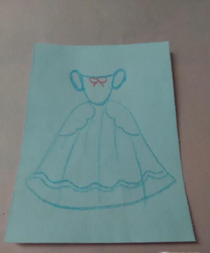 简笔画公主晚礼服怎么画