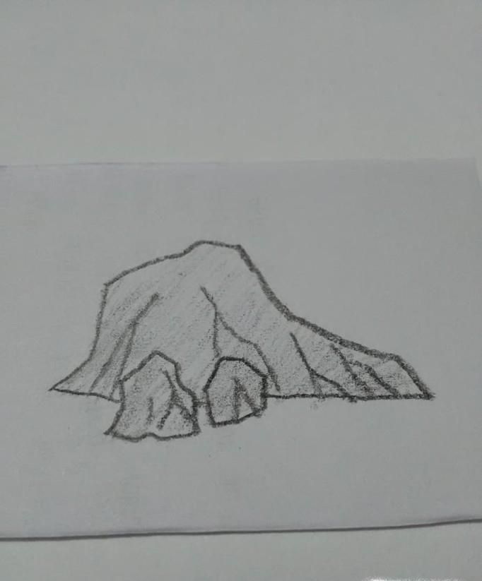 简笔画石头是怎样画的