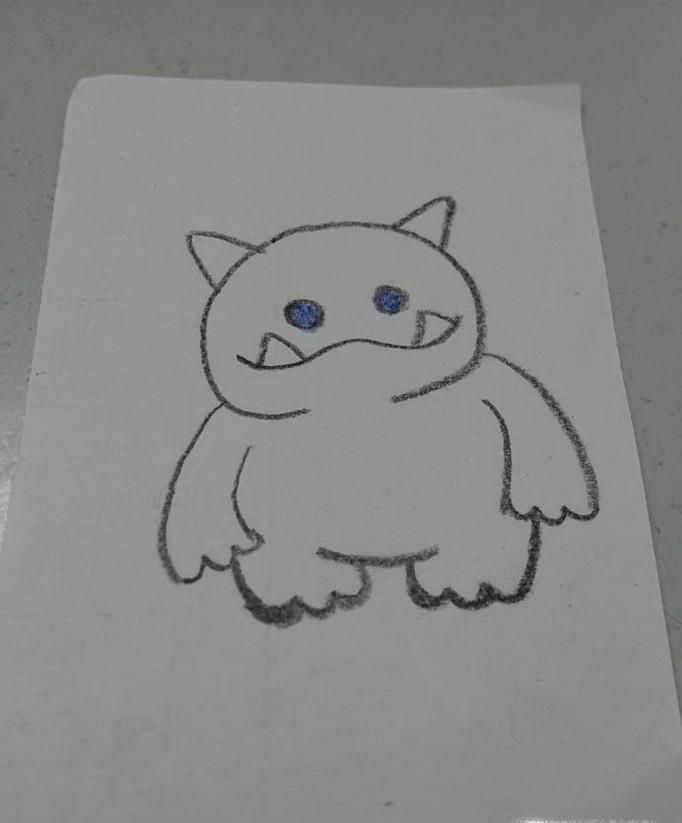 小怪兽简笔画教程