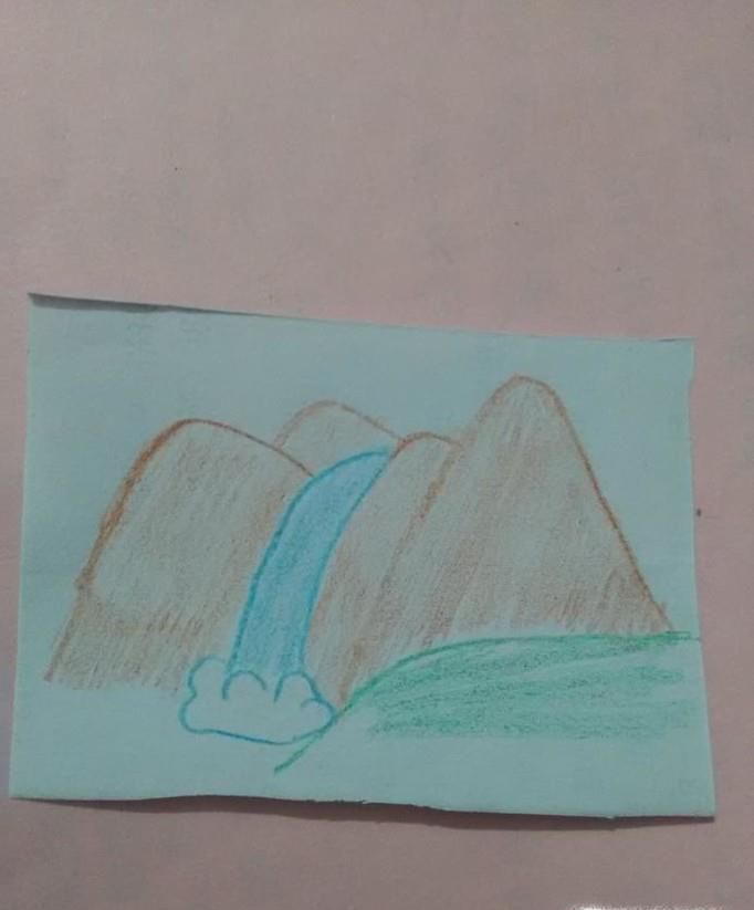 简笔画瀑布的画法
