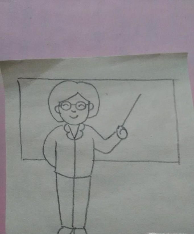简笔画老师是怎么画的