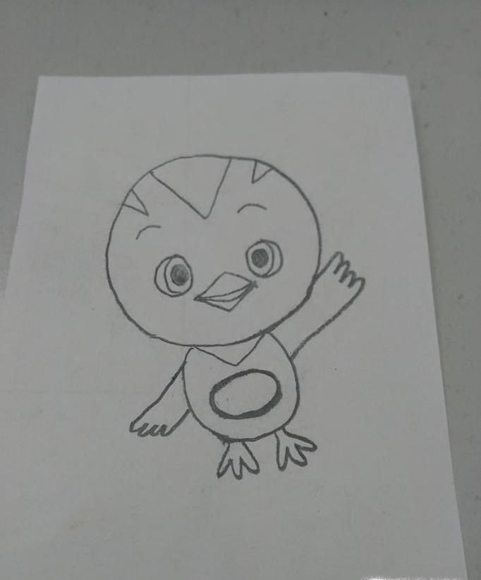 简笔画萌鸡小队麦琪的画法