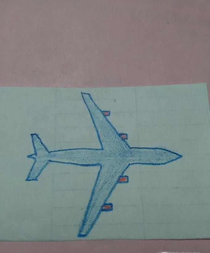 飞机简笔画的画法