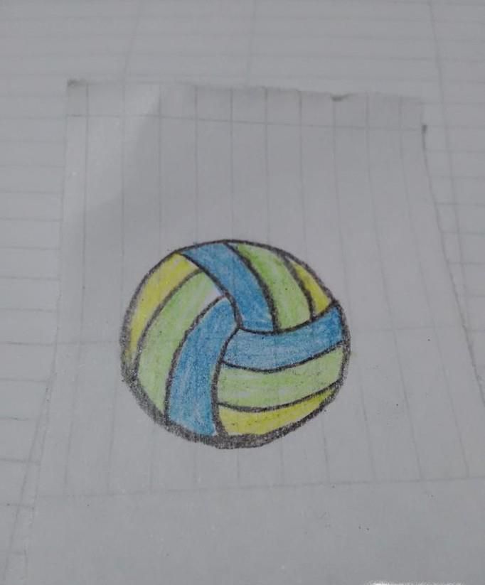 简笔画排球的画法