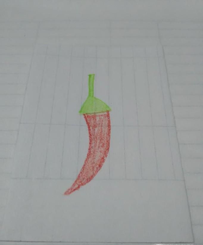 简笔画尖辣椒的画法
