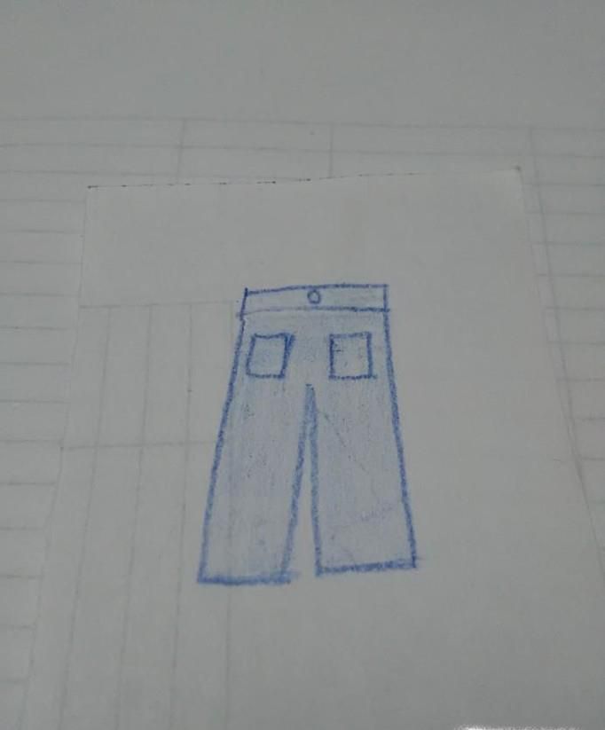 简笔画之一条小裤子