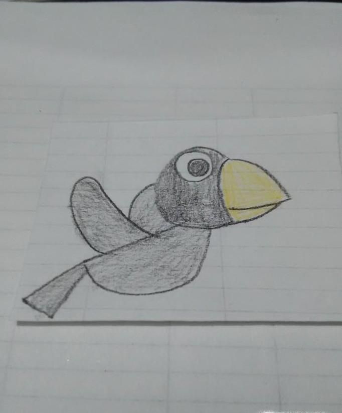 如何画出可爱的乌鸦