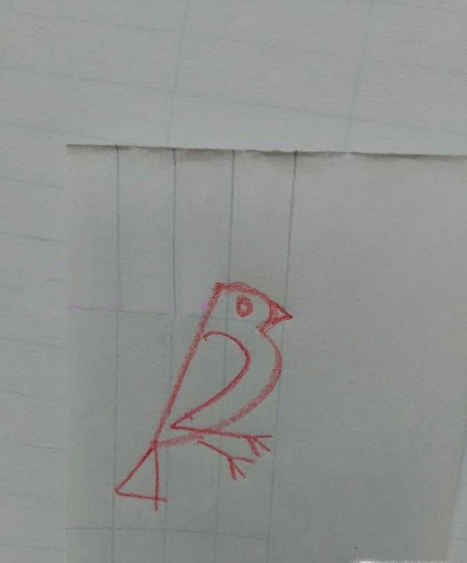 如何利用数字画小鸟