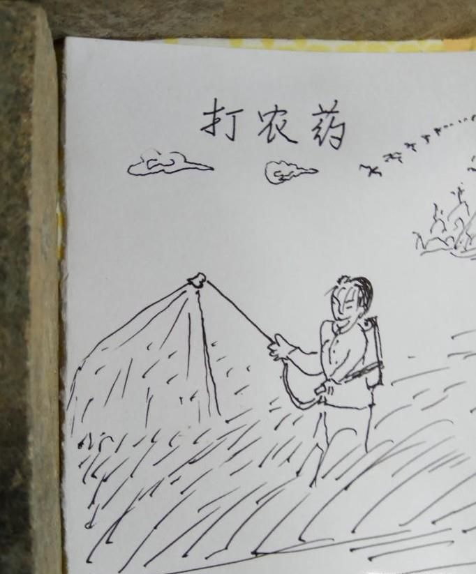 怎样画简笔画打农药?