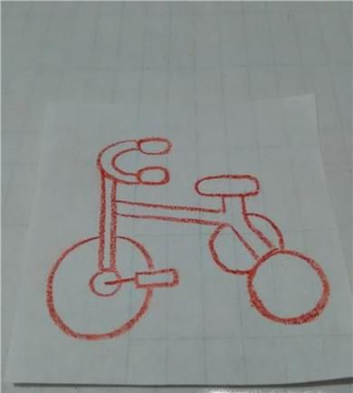 三轮车幼儿简笔画