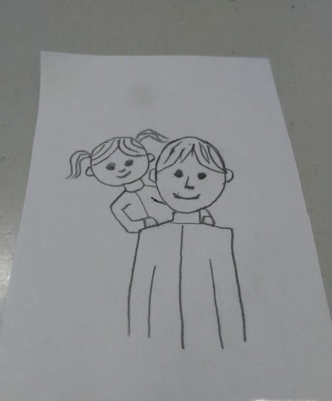 简笔画怎么画关于孝道的画