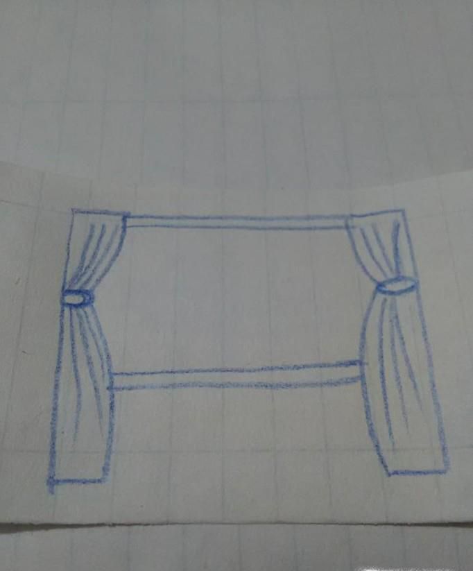 如何画窗帘简笔画