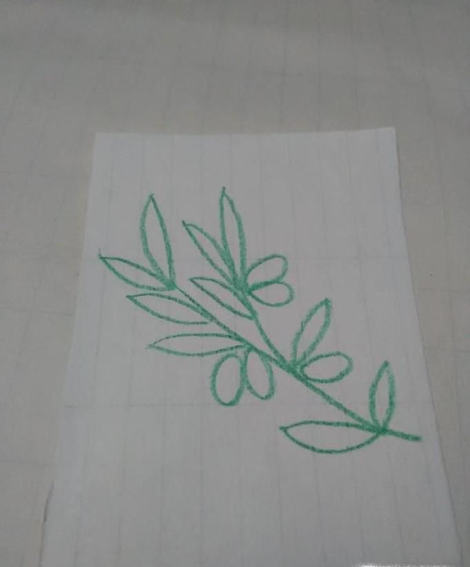 橄榄枝怎么画