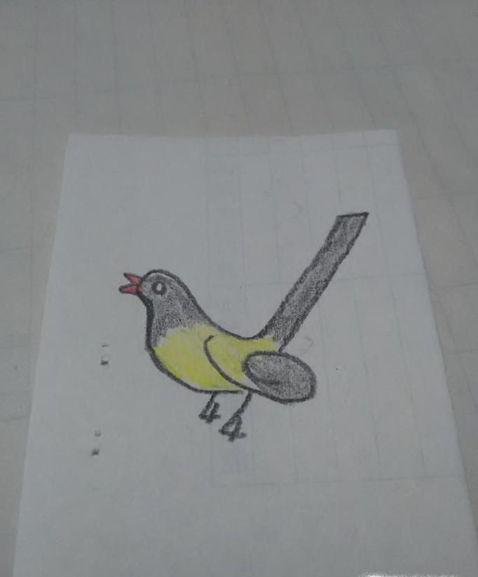 如何画一只彩色的小喜鹊?