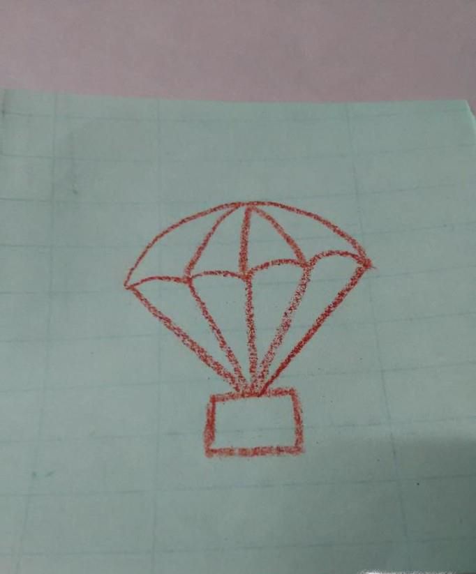 怎样画降落伞