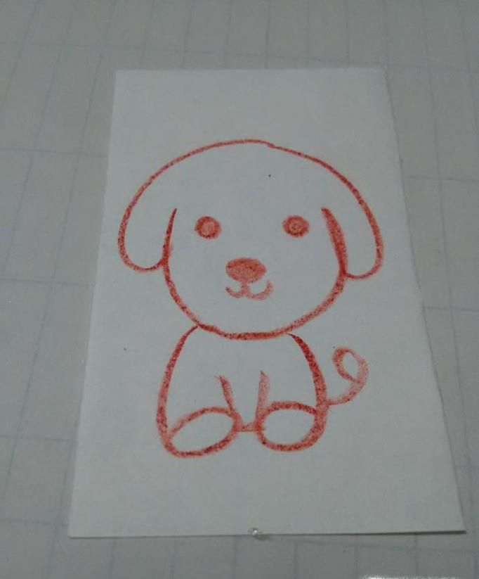 简笔画动物 画简单的小狗