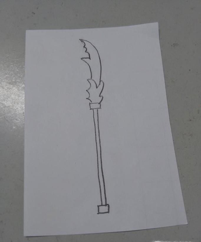简笔画画青龙偃月刀