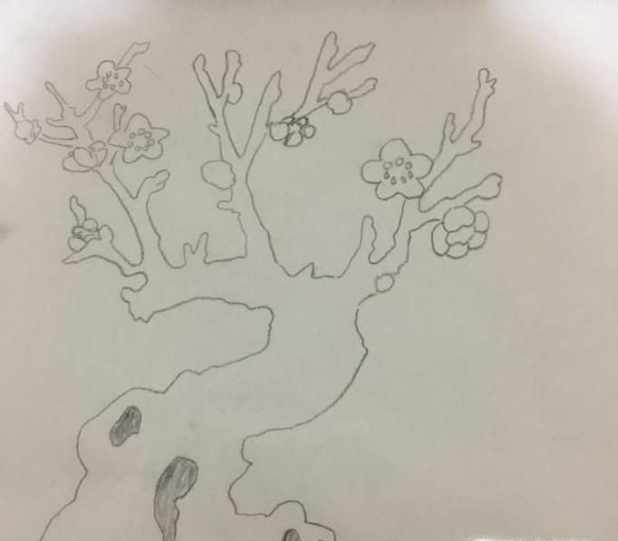 桃花树怎么画?