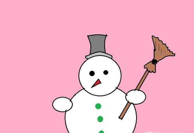 如何画简笔画小雪人
