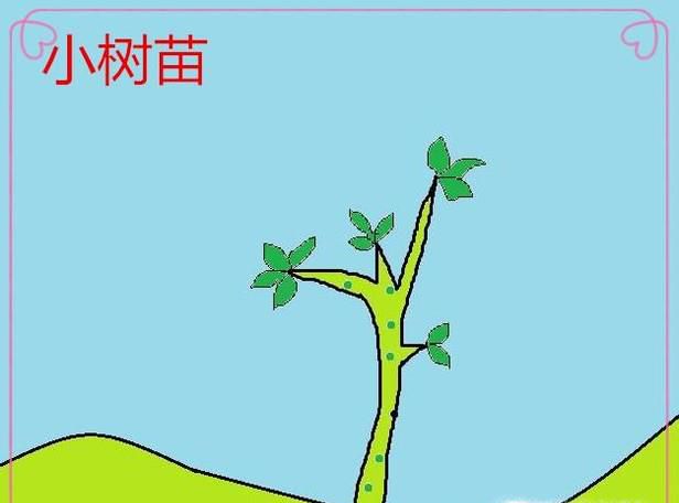 小树苗的简笔画法