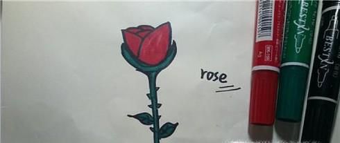 玫瑰花简笔画的画法