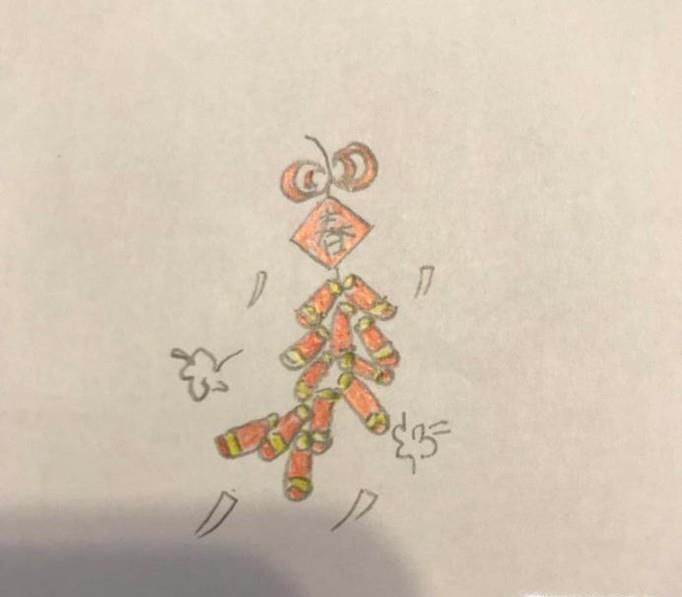 儿童简笔画鞭炮怎么画