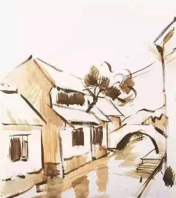 怎样画水粉风景画