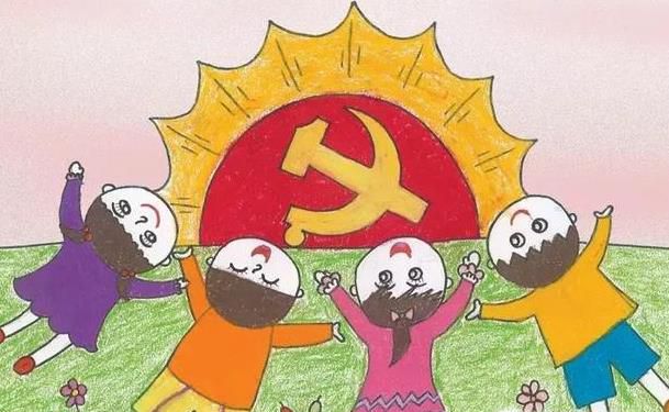 歌颂祖国儿童画五年级图片