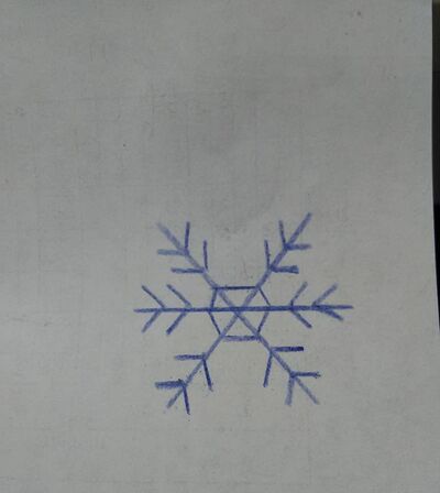 如何画雪花?