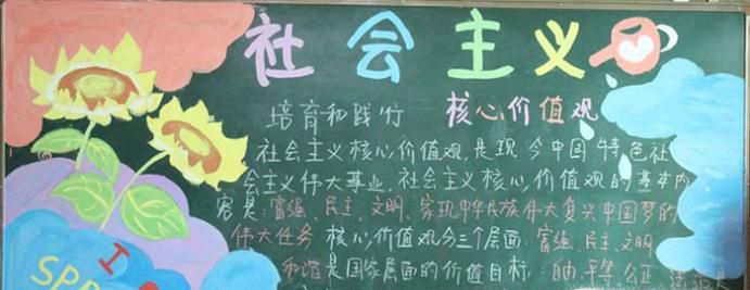 社会主义核心价值观黑板报怎么画?