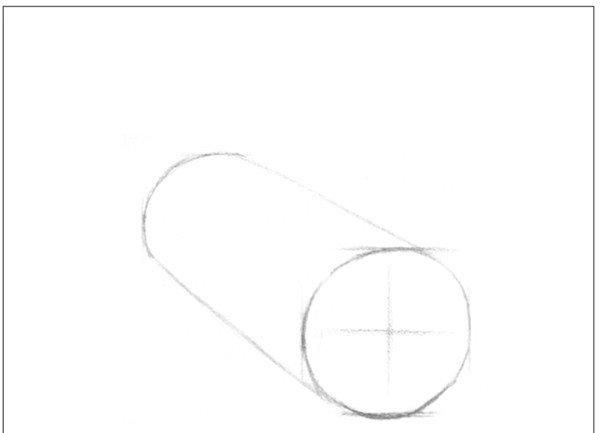 如何画结构素描圆柱体