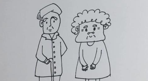 爷爷奶奶简笔画