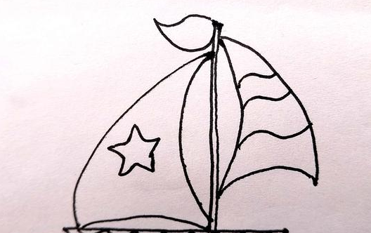帆船简笔画