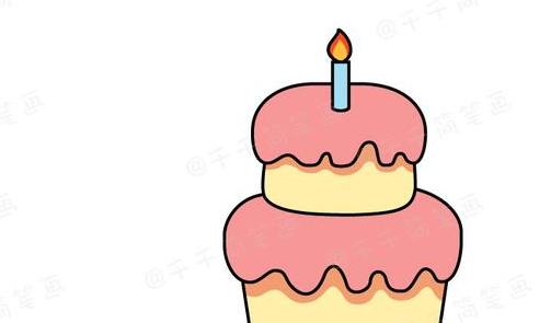 生日蛋糕简笔画