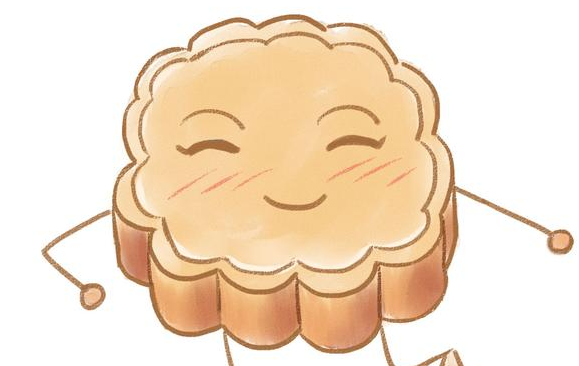 月饼的简笔画